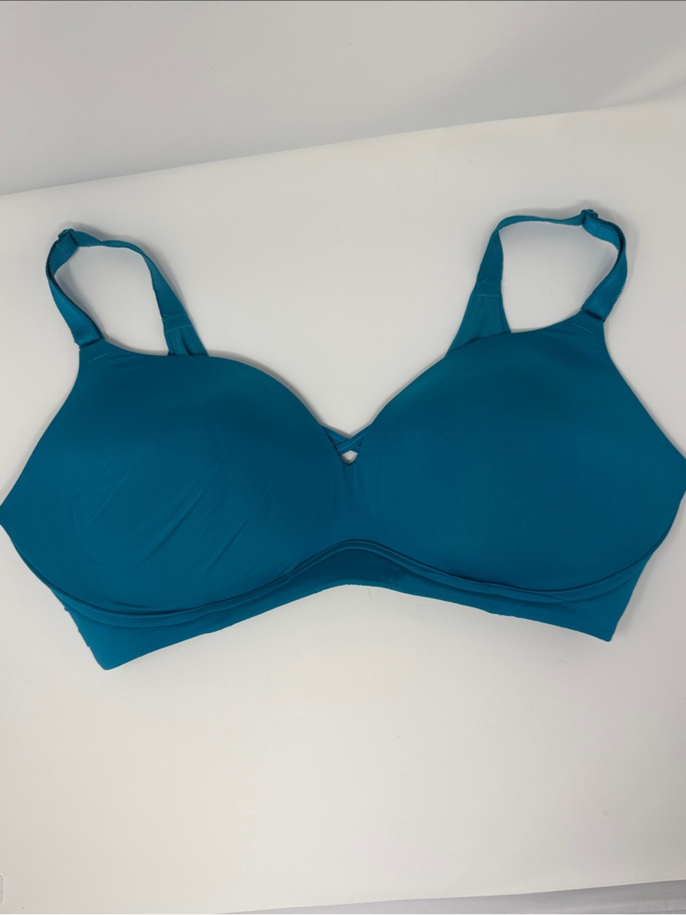 Wireless Teal Comfort Bra with Seamless Cups